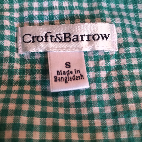 Croft & Barrow Roll Sleeve Shirt Like New S/M - Picture 4 of 5